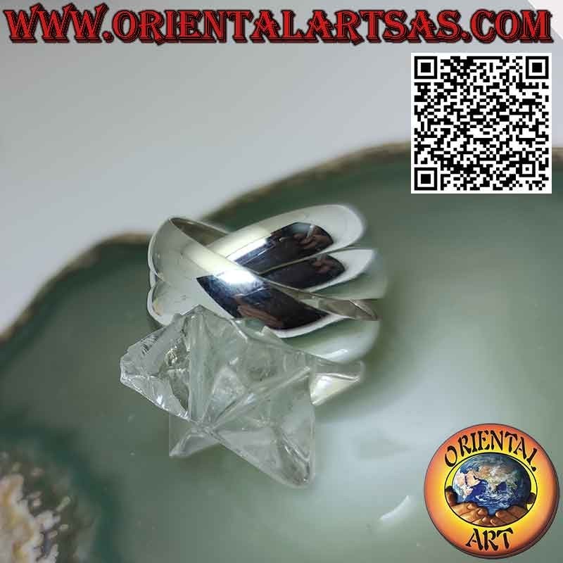 Anello in argento 925  a 3 cerchi da 5 mm. * 1,5 mm. (Modello Cartier)