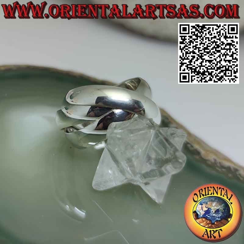 925 silver ring with 3 circles of 5 mm. * 1.5mm. (Cartier model)