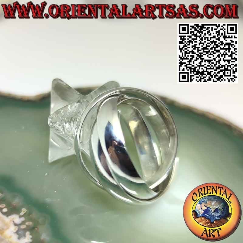 925 silver ring with 3 circles of 5 mm. * 1.5mm. (Cartier model)