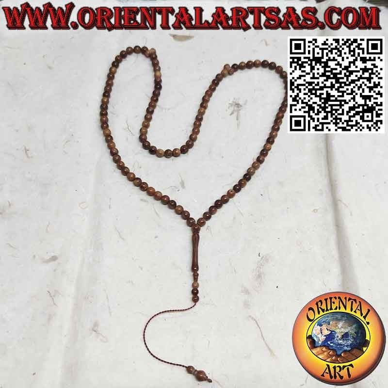 Muslimischer Tasbih, 99 Perlen 8 mm. in Samen von Kuka Koka (Piassava)