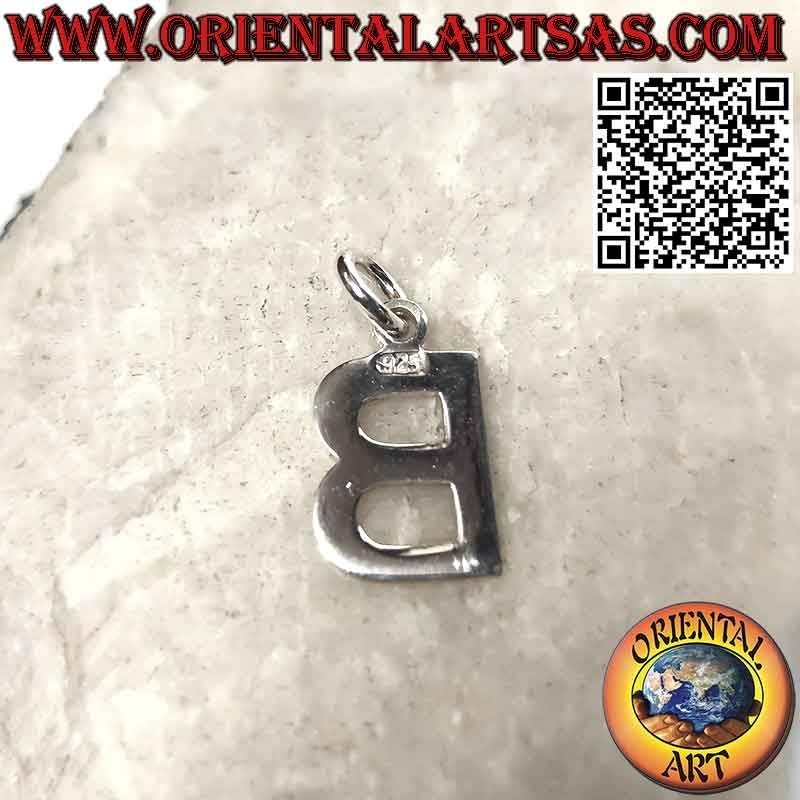 Ciondolo in argento, lettera / iniziale in stampatello maiuscolo (mm. 12x1)