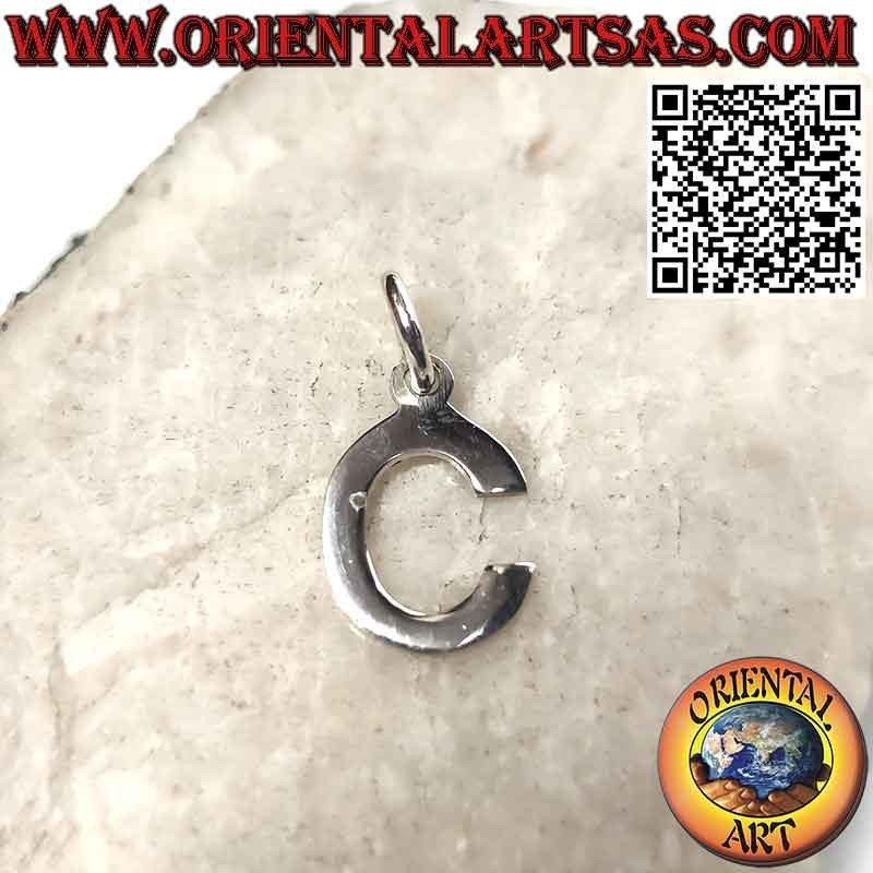 Colgante de plata, letra/inicial en mayúsculas (12x1)