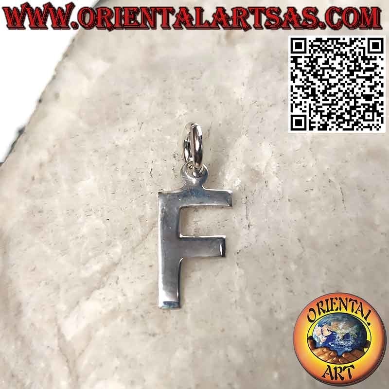 Ciondolo in argento, lettera / iniziale in stampatello maiuscolo (mm. 12x1)