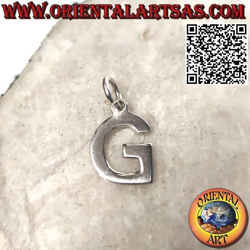 Ciondolo in argento, lettera / iniziale in stampatello maiuscolo (mm. 12x1)