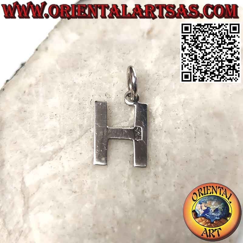 Ciondolo in argento, lettera / iniziale in stampatello maiuscolo (mm. 12x1)