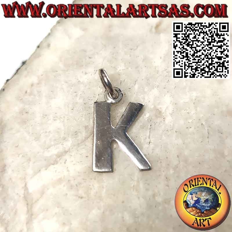 Colgante de plata, letra/inicial en mayúsculas (12x1)