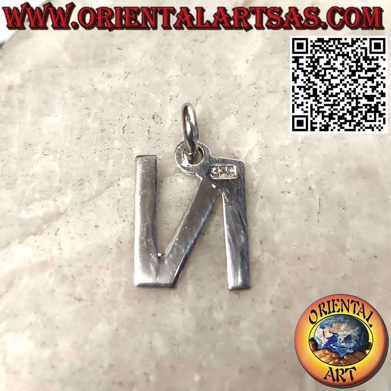 Silver pendant, letter / initial in capital letters (12x1)