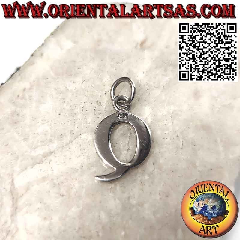 Colgante de plata, letra/inicial en mayúsculas (12x1)