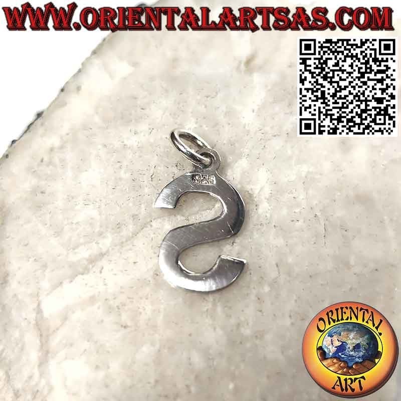 Pendentif en argent, lettre / initiale en majuscules (12x1)