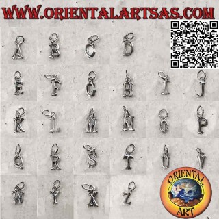 Silberanhänger, geschnitzter Großbuchstabe 8x1 mm