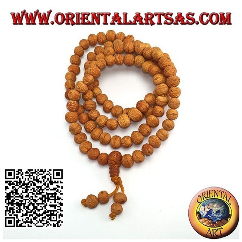 Mala Mālā (Japamālā) rosario da 108 di grani semi  bodhi da 9mm.
