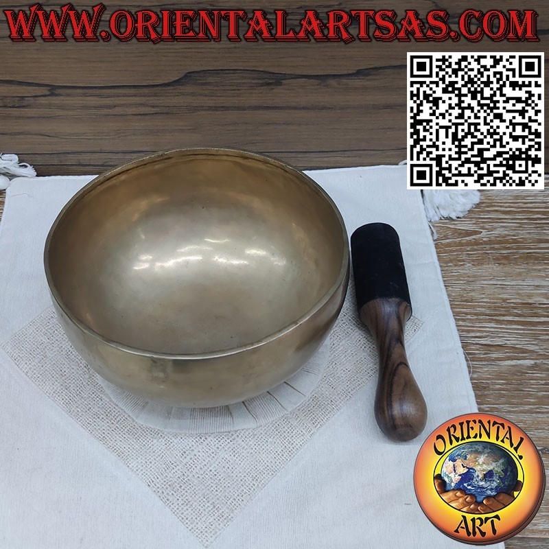 Handgefertigte tibetische Glocke, Durchmesser 22,5 cm. von 1390gr, 146 Hz