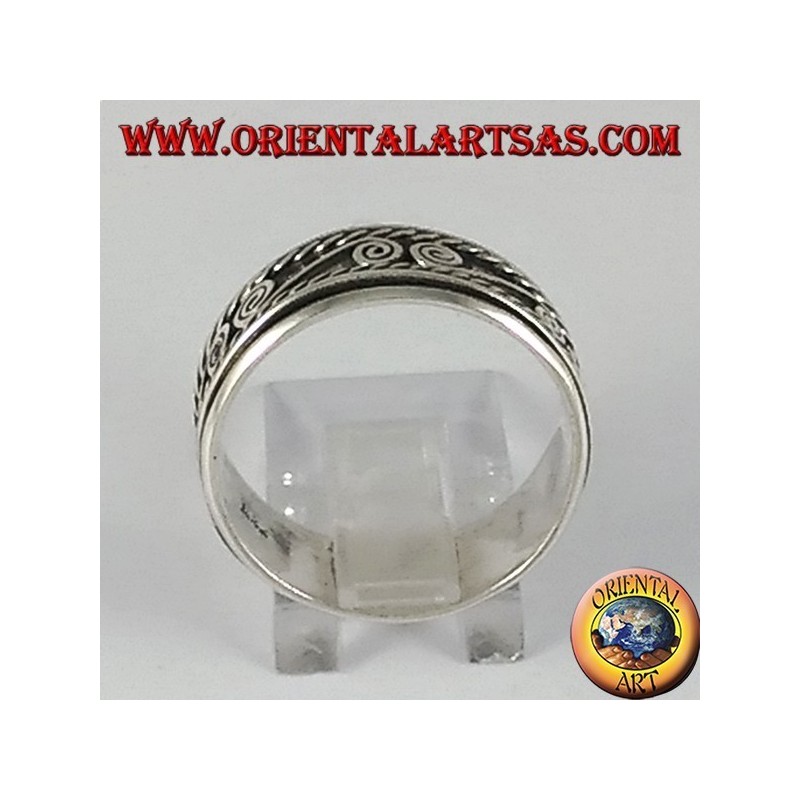 Ring Rekord in Anti-Stress-Schwenk Silber mit S Spiralen