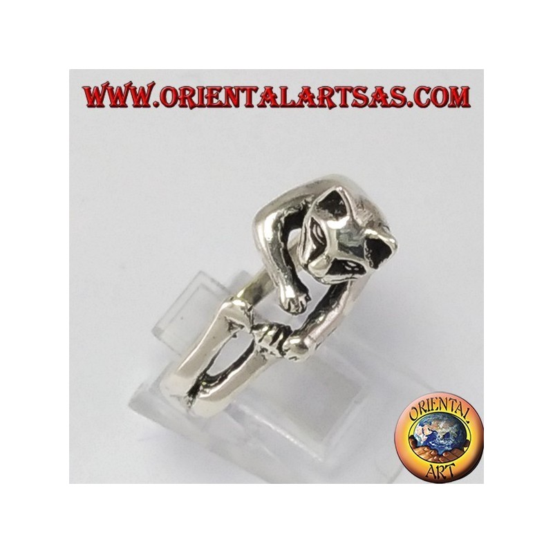 cat Bague en argent