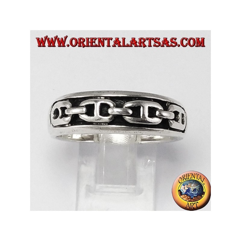 registro Anillo de plata con cadena de alivio