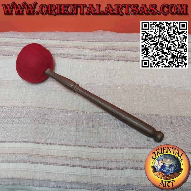 Badajo de fieltro con mango de madera para campanas o gongs tibetanos L