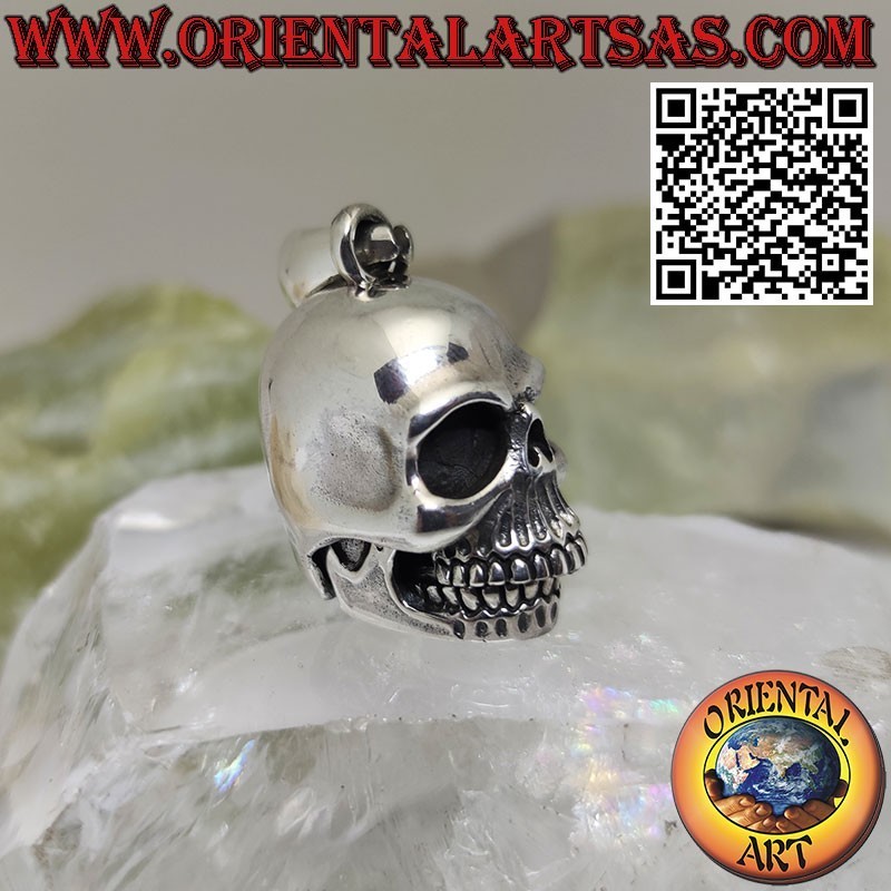 Silver pendant Skull with movable mandible