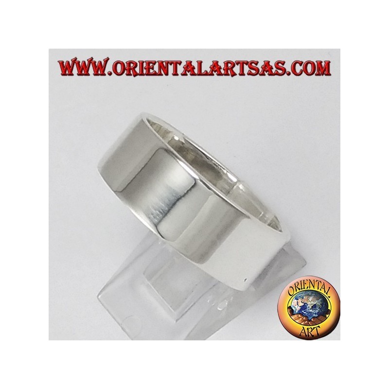 Anillo de plata, banda plana 8 mm.