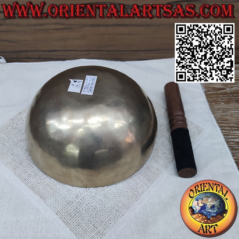 Tibetische Glocke 20 cm Ø, Hz 208, Gewicht 1082gr. komplett mit Klöppel
