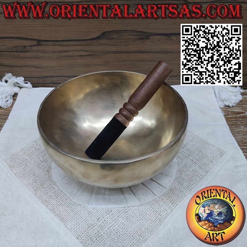 Campana tibetana da 20 cm Ø,  hz 208, peso 1082gr. completa di batacchio