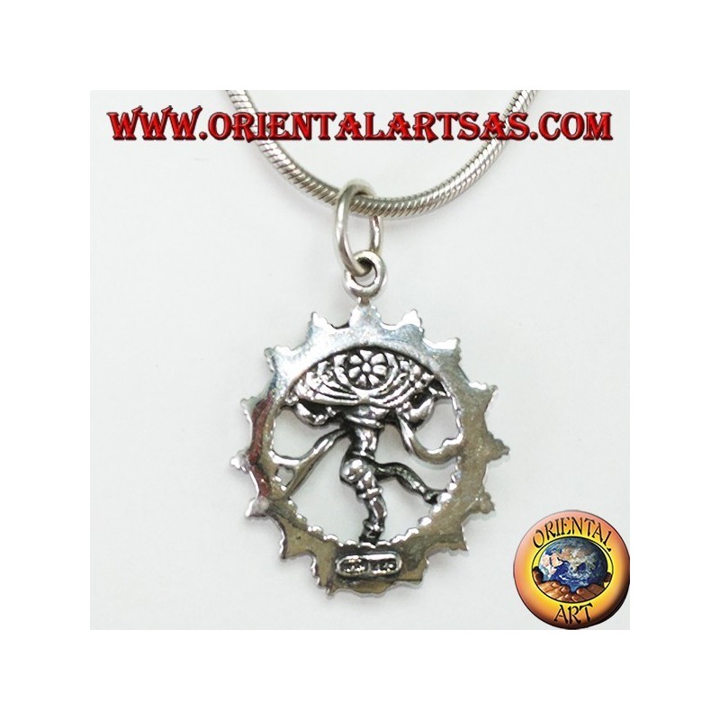 Silberner Anhänger, Shiva Nataraja kosmischer Tanz