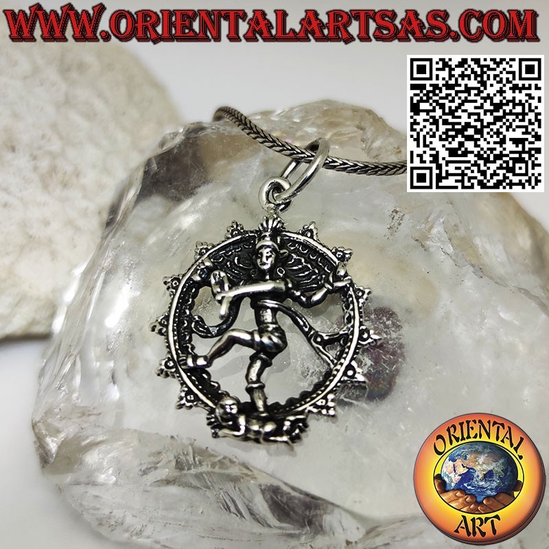 Silver pendant, Shiva lord of the nataraja cosmic dance