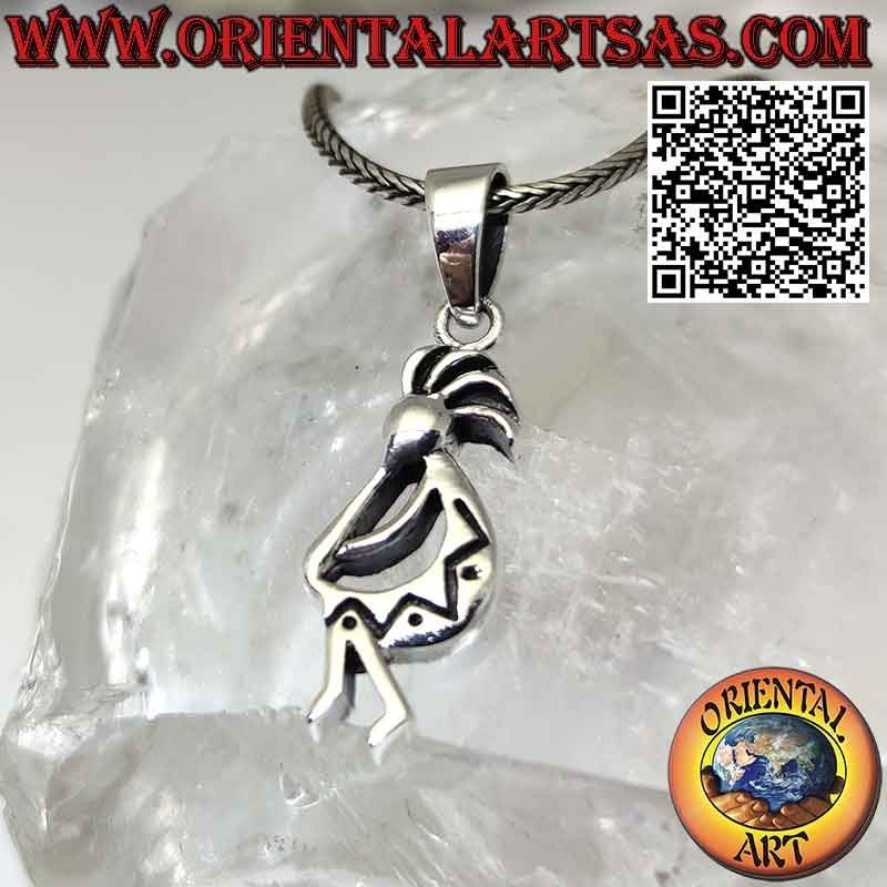 Colgante de plata Kokopelli símbolo de alegría y fertilidad.