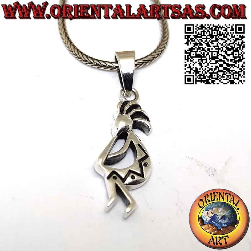 Colgante de plata Kokopelli símbolo de alegría y fertilidad.