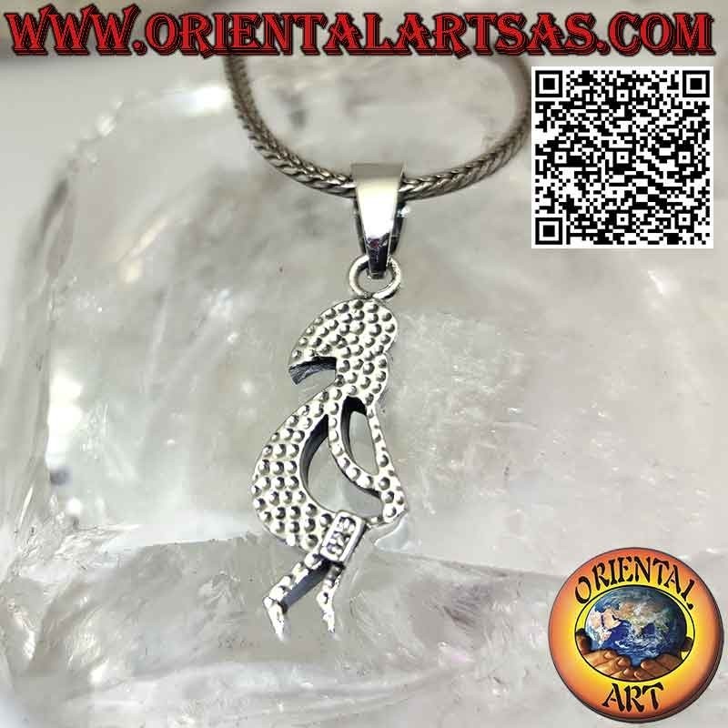 Kokopelli-Silberanhänger, Symbol für Freude und Fruchtbarkeit