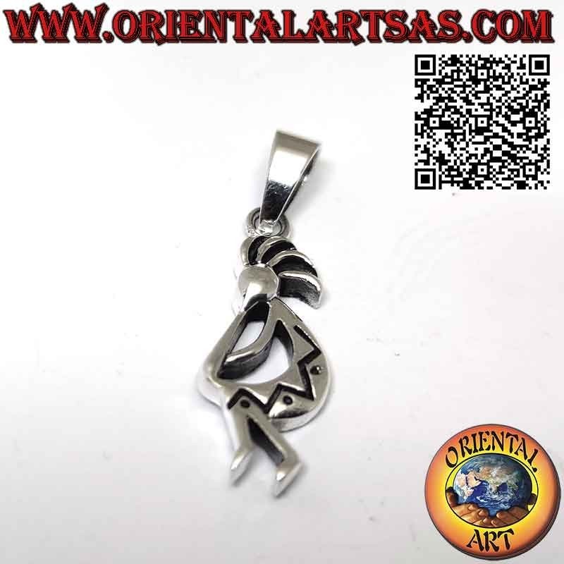 Colgante de plata Kokopelli símbolo de alegría y fertilidad.