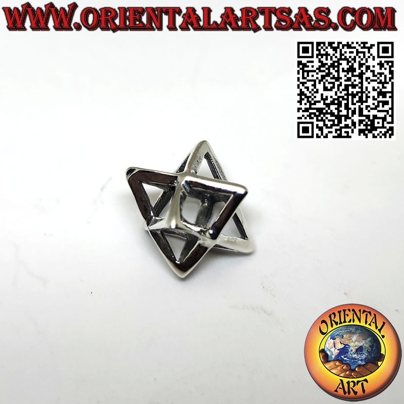 Pendentif Merkaba (Mer-Ka-Ba) en argent sans crochet
