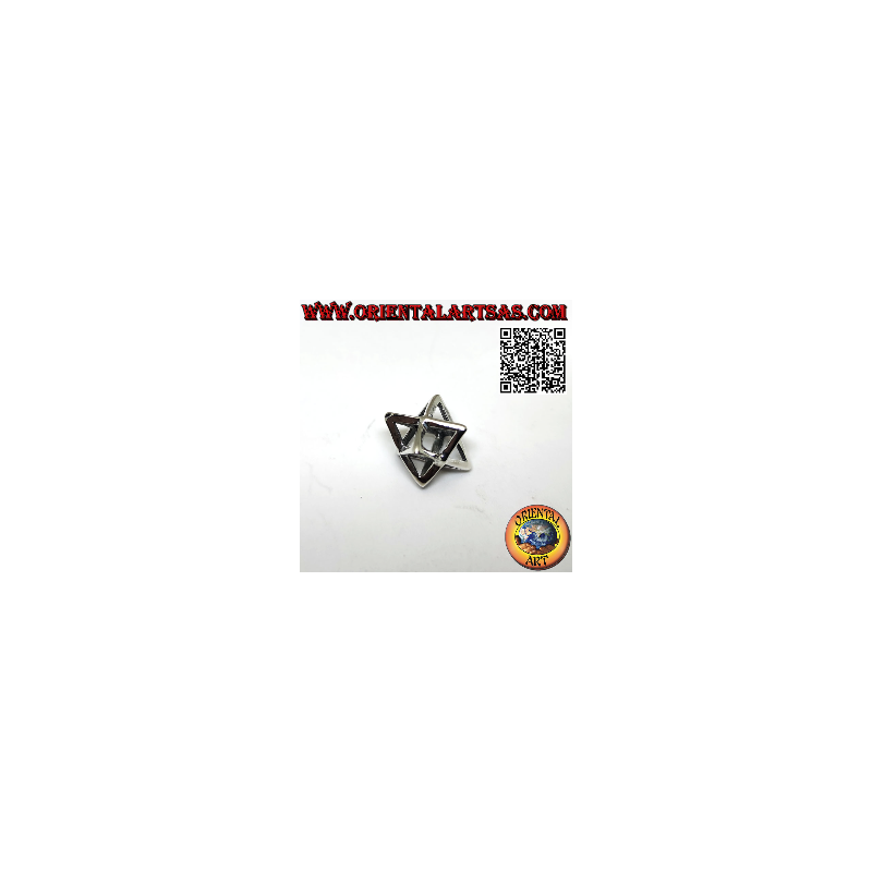 Silver Merkaba (Mer-Ka-Ba) pendant without hook