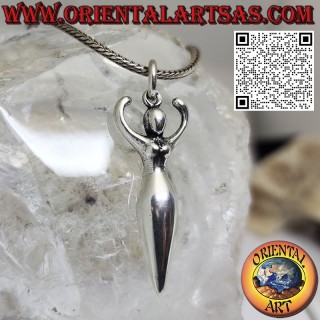 Silver pendant, the Wiccan triple Mother goddess