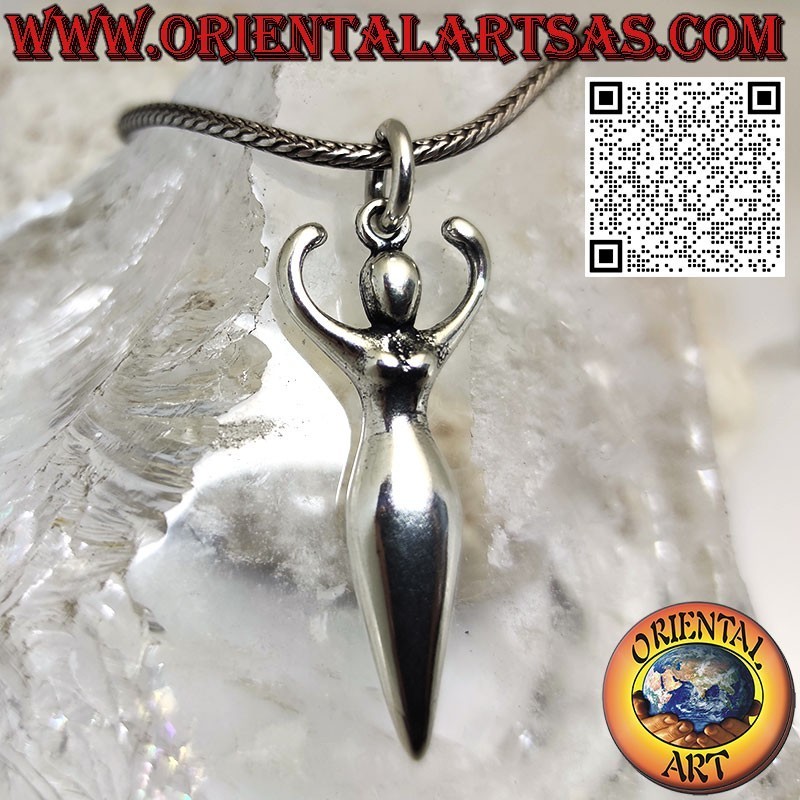Pendentif en argent, la triple déesse Mère Wiccan