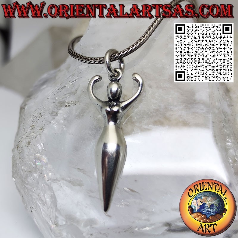 Pendentif en argent, la triple déesse Mère Wiccan