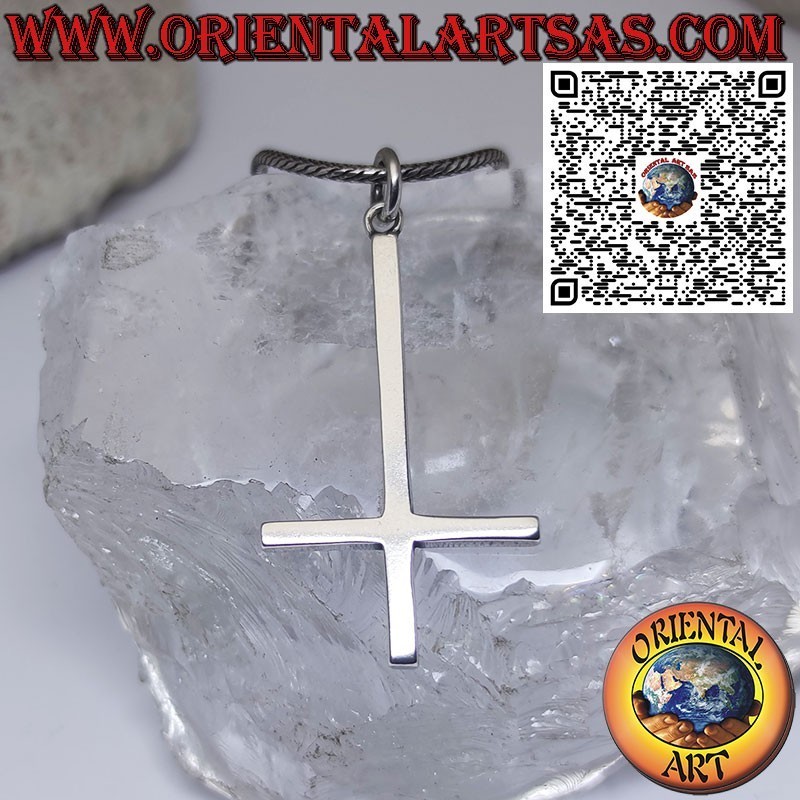 Silver pendant, the "cross of St. Peter" or anti-Christian cross