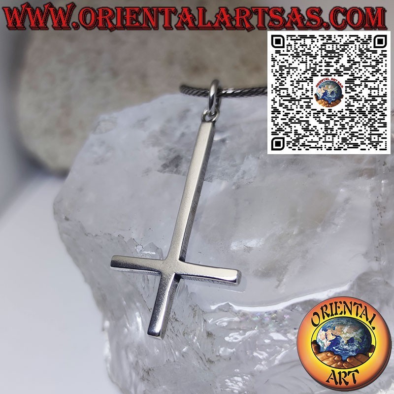 Silver pendant, the "cross of St. Peter" or anti-Christian cross