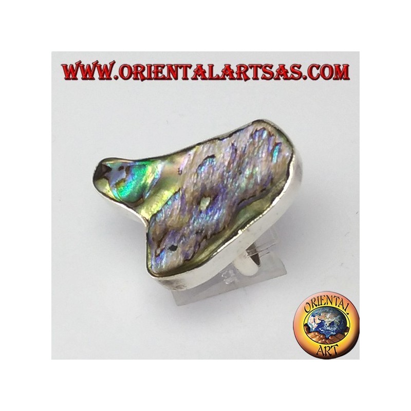 Anillo de plata con nácar paua