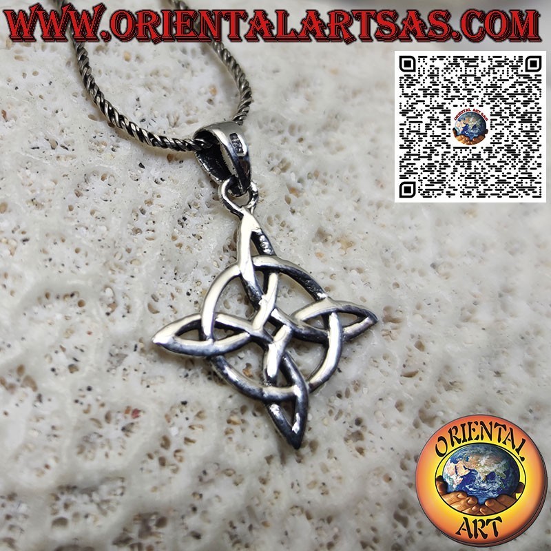 Pendentif en argent Noeud de Sorcière également connu sous le nom de noeud magique