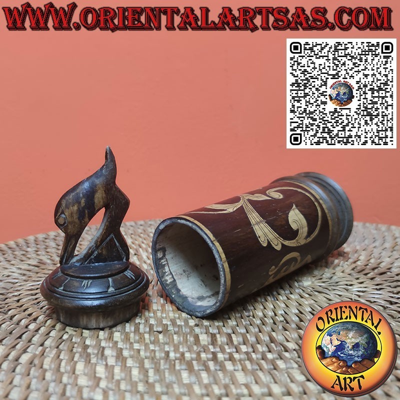 Ancient cylindrical container for Batak medicine and ceremonial purposes