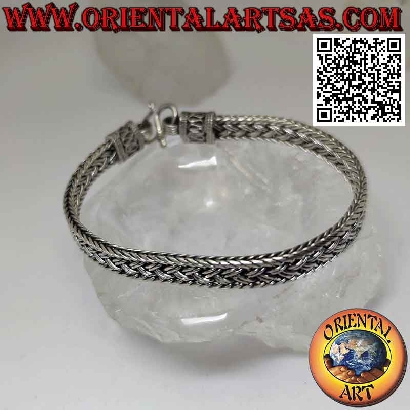 Bracciale Argento 925, Treccia & Serpentina (Design Unico) | Oriental Art