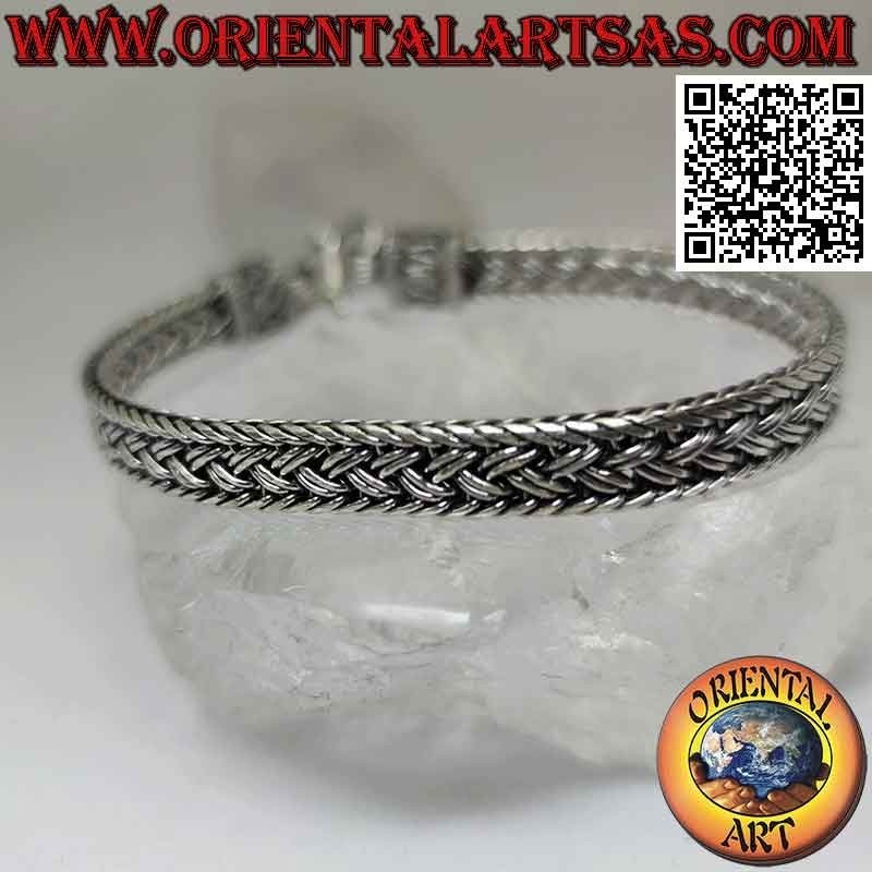 Bracciale Argento 925 Doppia Treccia Serpentina | Oriental Art