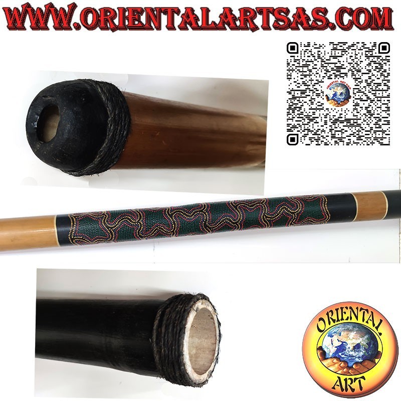 Handbemaltes australisches Didgeridoo aus Bambus mit Aborigine-Technik