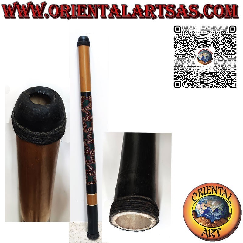 Handbemaltes australisches Didgeridoo aus Bambus mit Aborigine-Technik