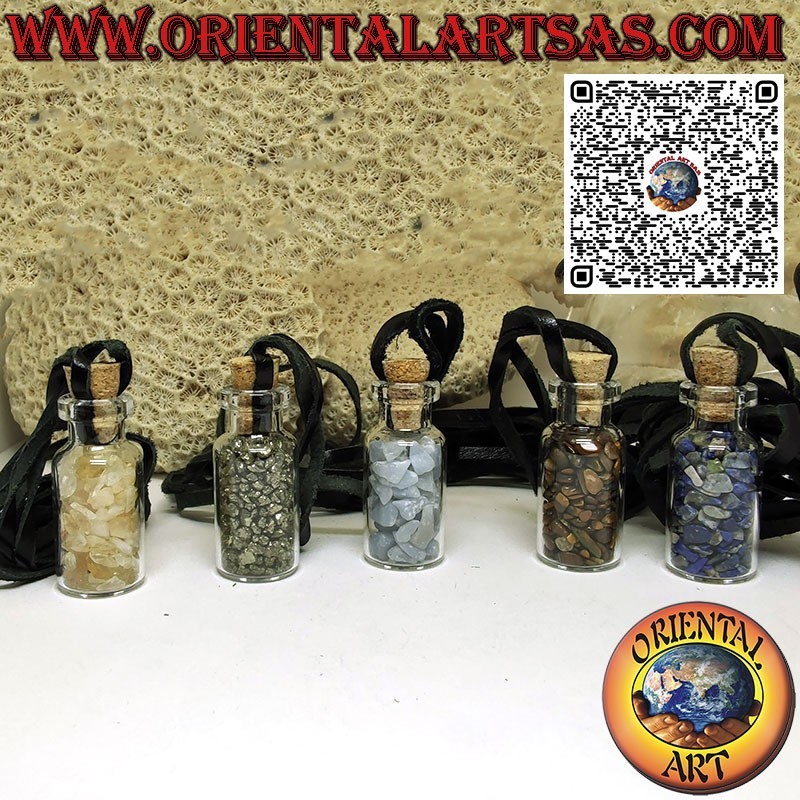 Good Luck Bottle Necklace - Raw Crystals | Oriental Art