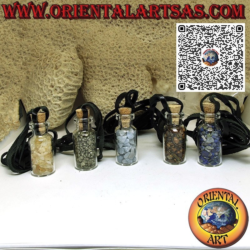 Good Luck Bottle Necklace - Raw Crystals | Oriental Art