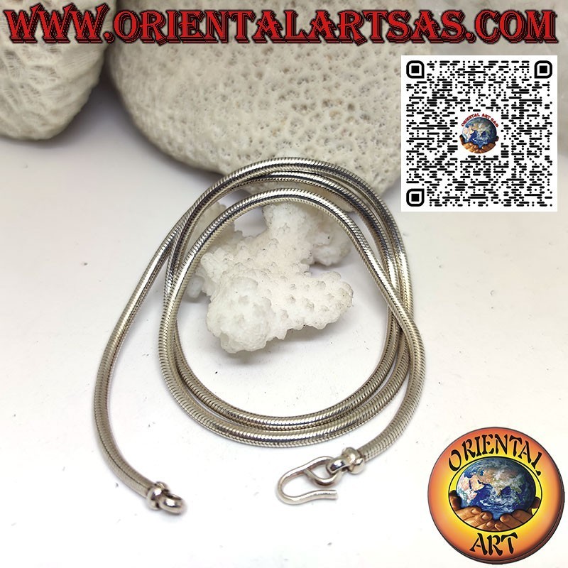 52 cm x 3 mm Schlangengliederkette aus 700 Schlangensilber