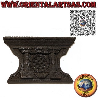 Reproduction ancienne de fenêtre népalaise de Bhaktapur en palissandre