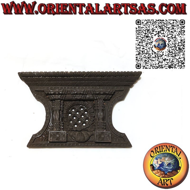 Ancient reproduction of Nepalese window from Bhaktapur in rosewood