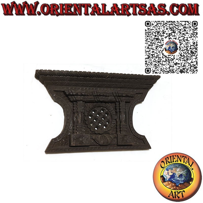 Ancient reproduction of Nepalese window from Bhaktapur in rosewood